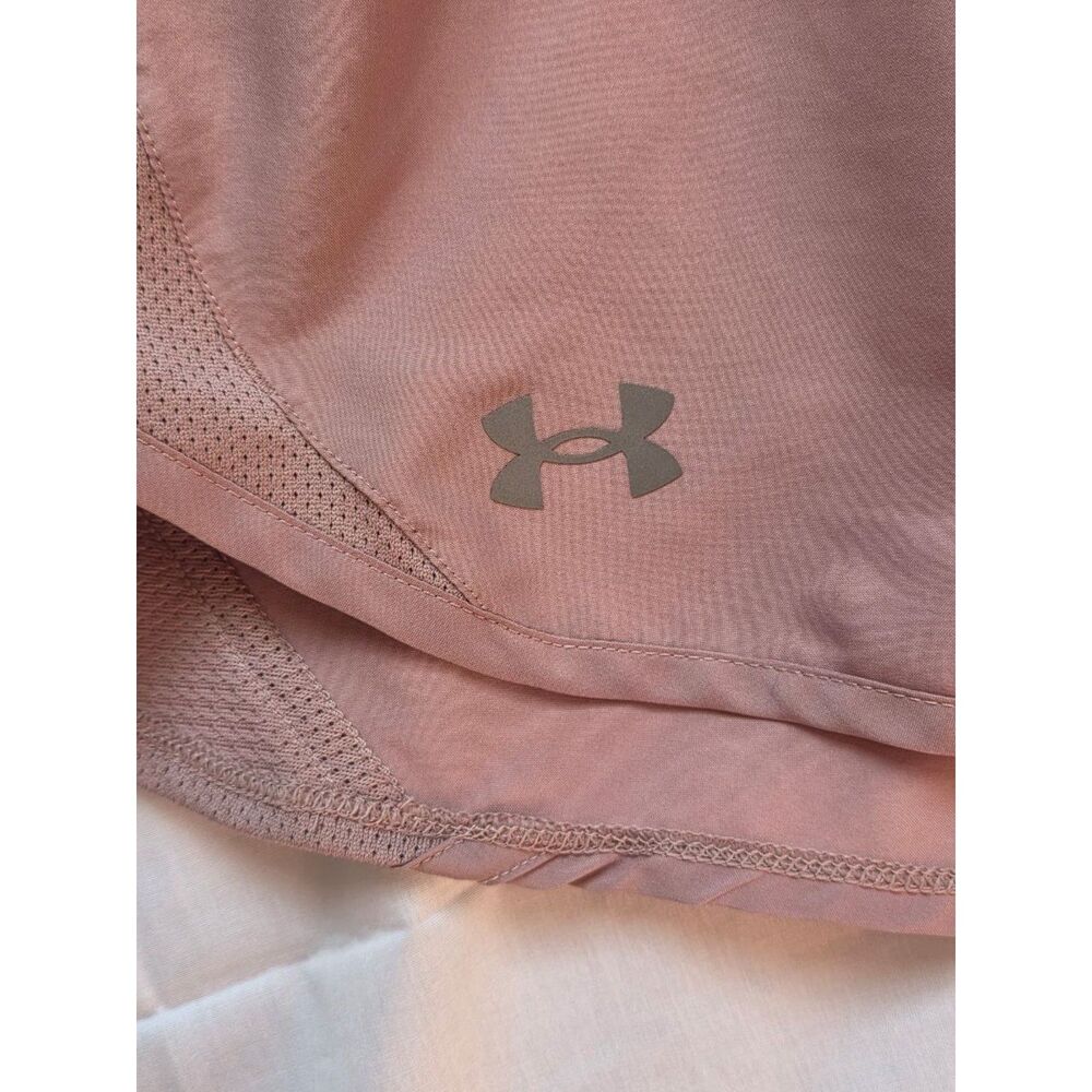 Under Armour Fly-By 2.0 Women's XL Running Shorts Dusty Rose Pink Loose - Picture 4 of 4